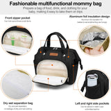 FHELAD Small Diaper Bag Backpack, Stroller Organizer with Insulated Cup Holder & Detachable Shoulder Strap, Convertible Diaper Bag Tote for Short Trip (Black)