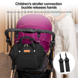FHELAD Small Diaper Bag Backpack, Stroller Organizer with Insulated Cup Holder & Detachable Shoulder Strap, Convertible Diaper Bag Tote for Short Trip (Black)