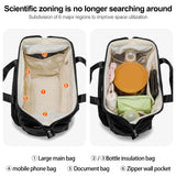 FHELAD Small Diaper Bag Backpack, Stroller Organizer with Insulated Cup Holder & Detachable Shoulder Strap, Convertible Diaper Bag Tote for Short Trip (Black)
