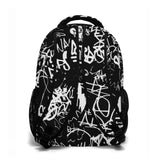 FHSUISN Funny Graffiti Art Backpack, Laptop Backpack with Multiple Pockets for Adult Hiking Travel Work 17 Inch