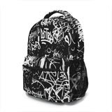 FHSUISN Funny Graffiti Art Backpack, Laptop Backpack with Multiple Pockets for Adult Hiking Travel Work 17 Inch