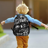 FHSUISN Funny Graffiti Art Backpack, Laptop Backpack with Multiple Pockets for Adult Hiking Travel Work 17 Inch