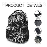 FHSUISN Funny Graffiti Art Backpack, Laptop Backpack with Multiple Pockets for Adult Hiking Travel Work 17 Inch
