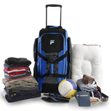 Fila 32" Large Lightweight Rolling Duffel Bag, Blue, One Size