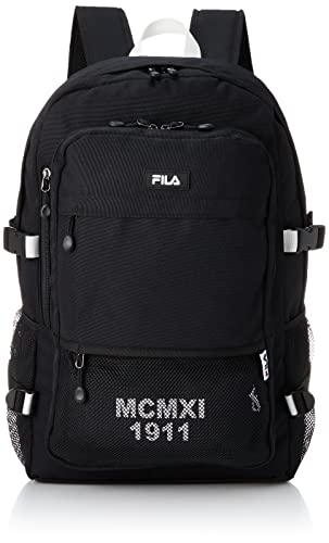 FILA(フィラ) Fira Pregio Rucksack, 2-Layer Backpack, 1.5 gal (35 L), Black, One Size | Backpacks4Less