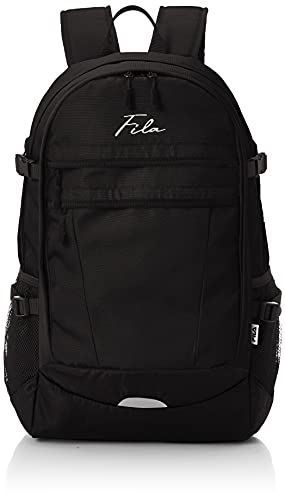 Fila FM2321 Cursive Embroidered Large Capacity Large Backpack - black | Backpacks4Less