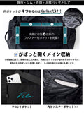 FILA(フィラ) Men's Boston Bag, Black Turquoise