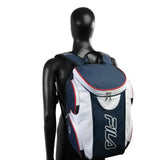Fila Ultimate Tennis Backpack with Shoe Pocket, Navy/White/Red