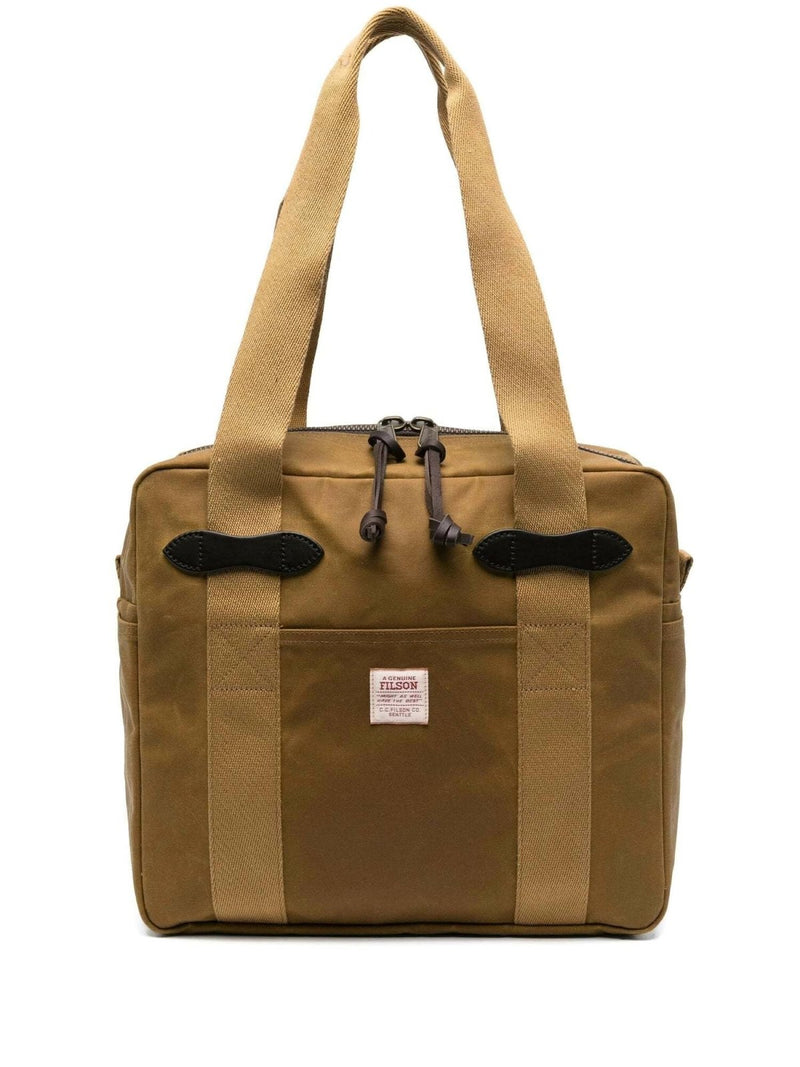 Filson Tin Cloth Zipper Tote Bag (Dark Tan)