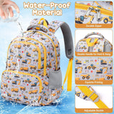 Fimibuke Kids Backpack for Girls, Waterproof Toddler School Bag Cute Bookbag Set with Lunch Box & Pencil Case for Preschool Kindergarten Elementary School Student Ages 3 - 12, Mermaid, 3PCS