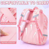 Fimibuke Kids Backpack for Girls, Waterproof Toddler School Bag Cute Bookbag Set with Lunch Box & Pencil Case for Preschool Kindergarten Elementary School Student Ages 3 - 12, Mermaid, 3PCS