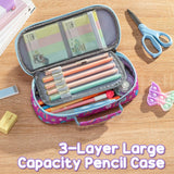 Fimibuke Kids Backpack for School Boys, 3PCS Waterproof Toddler School Bag Cute Bookbag Set with Lunch Box & Pencil Case for Preschool Kindergarten Elementary Back to School Student Ages 3 - 12, Trucks