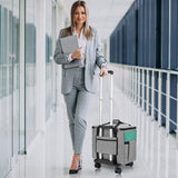FINESUN Rolling Bag with Detachable Dolly Multifunctional Rolling Briefcase Wheeled Bag for Work, Teaching, Office, Craft, Grey