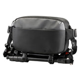 FINTIE Camera Sling Bag for DSLR/SLR/Mirrorless, Waterproof Crossbody Camera Case with Tripod Holder for Canon R50/R100/Sony A6400/Nikon Z6 III for Amateur Photographers, Black + Gray