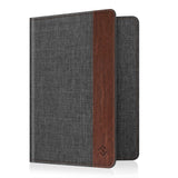 FINTIE Passport Holder, Slim Travel Wallet RFID Blocking Card Case Cover Passport Cover Protector Essentials with Credit Card Slots for Women/Men, Denim Charcoal Brown