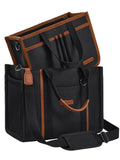 FIORETTO Canvas Tote Bag Purse for Women with Detachable Inner Organizer & Reinforced Bottom, Perfect for Nurses & Teachers for Work, Bible Study, Travel & Everyday Use Black M