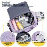 FIORETTO Women's Gym Duffle Bag with Shoes Compartment, 30L Capacity, Ideal for Travel, Gym, Sports, Duffel, Weekender, Lavender