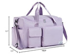 FIORETTO Women's Gym Duffle Bag with Shoes Compartment, 30L Capacity, Ideal for Travel, Gym, Sports, Duffel, Weekender, Lavender
