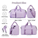 FIORETTO Women's Gym Duffle Bag with Shoes Compartment, 30L Capacity, Ideal for Travel, Gym, Sports, Duffel, Weekender, Lavender