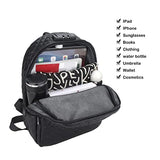 FIREDOG Smell Proof Backpacks with Lock, Smell Proof Bookbag Bag for Men Women Travel (Black)
