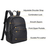 FIREDOG Smell Proof Backpacks with Lock, Smell Proof Bookbag Bag for Men Women Travel (Black)