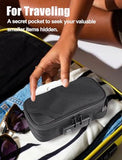 FIREDOG Smell Proof Bag with Lock, Carbon Lined Smell Proof Case Containers for Travel Storage (Black, 8x4x2.75 Inch)