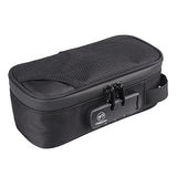 FIREDOG Smell Proof Bag with Lock, Carbon Lined Smell Proof Case Containers for Travel Storage (Black, 8x4x2.75 Inch)
