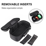 FIREDOG Smell Proof Bag with Lock, Carbon Lined Smell Proof Case Containers for Travel Storage (Black, 8x4x2.75 Inch)