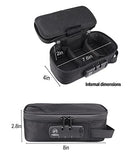 FIREDOG Smell Proof Bag with Lock, Carbon Lined Smell Proof Case Containers for Travel Storage (Black, 8x4x2.75 Inch)