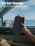 FIREDOG Smell Proof Bag with Lock, Carbon Lined Smell Proof Case Containers for Travel Storage (Black, 8x4x2.75 Inch)