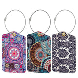 Fishent Luggage Tag, 3 Pack Travel Cruise Luggage Tags for Suitcases, Cute Suitcase Tags Identifiers Bag Tags with Privacy Flap, Baggage Name Tag for Women Men Luggage Backpack Handbag School Bag