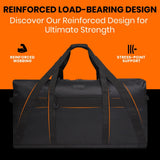 Fitdom 130L 35" Heavy Duty Extra Large Duffle with Upgrade Zipper, Durable & Water Resistant. Perfect as Camping Bag Travel Storage Tent Storage Sports Equipment Bag For Coaches & More