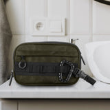 Fitdom Tactical Toiletry Bag Dopp Kit Case For Men. Perfect For Travel & Storage. Fits Large & Small Cosmetic Makeup, Clipper, Toothbrush, Shower, Shaving & Grooming Care. Best Overnight Organizer