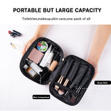 FITINI 3 Pieces Makeup Bags Marble Double Layer Travel Large Cosmetic Cases Organizer Toiletry Bags Waterproof Small Zipper Pouch for Women Makeup Brush Storage Bag,White
