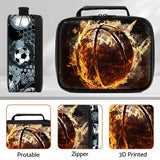 Fitvc School Backpack for Boys - 4pcs Basketball Boys Backpack with Lunch Box Set for Kids Children Teens Elementary Middle School - 17″ Sport Bookbag Travel Back Pack for Age 6 - 18