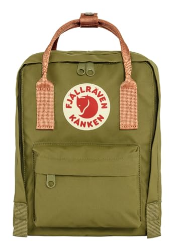 Fjällräven Kanken Mini Backpack - Compact Everyday Carry, Durable Vinylon Fabric - Travel, Foliage Green/Peach Sand