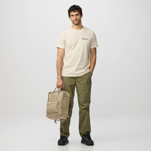 Fjällräven Kanken No. 2 Backpack - Heavy-Duty Durable G-1000 Fabric, Premium Leather Details - Travel, Commuting, Fossil, One Size