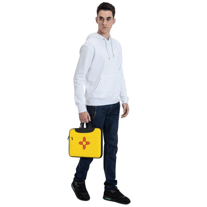 Flag of New Mexico Printed Laptop Crossbody Bag Crossbody Briefcase Easy To Use When Traveling For Business 15.6 inch