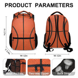 FLEXIMX Basketball Backpack for Girls & Boys, 17 Inch Basketballs Print Backpacks for School, Cute Lightweight Bookbag for Kids