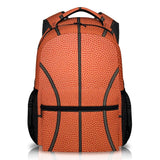 FLEXIMX Basketball Backpack for Girls & Boys, 17 Inch Basketballs Print Backpacks for School, Cute Lightweight Bookbag for Kids