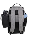 Flight Level Disc Golf Backpack with Insulated Cooler | Frisbee Disc Golf Bag | Large Capacity up to 20 Discs (Gray)