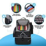 Flight Level Disc Golf Backpack with Insulated Cooler | Frisbee Disc Golf Bag | Large Capacity up to 20 Discs (Gray)