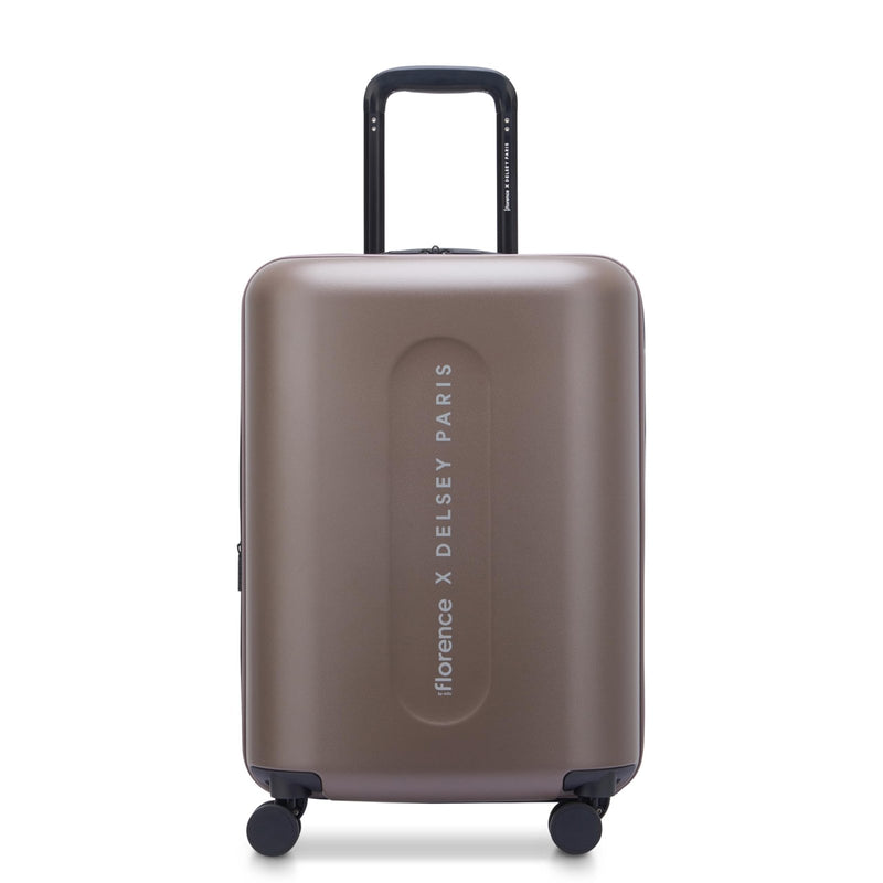 florence by mills Catch Flights Hardside Expandable Luggage with Spinner Wheels, Chestnut, Carry - On 20 Inch