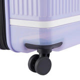 florence by mills Gotta Glow Hardside Expandable Luggage with Spinner Wheels, Translucent See - Thru Purple, Checked - Large 29 Inch