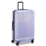 florence by mills Gotta Glow Hardside Expandable Luggage with Spinner Wheels, Translucent See - Thru Purple, Checked - Large 29 Inch
