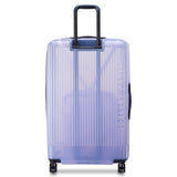 florence by mills Gotta Glow Hardside Expandable Luggage with Spinner Wheels, Translucent See - Thru Purple, Checked - Large 29 Inch
