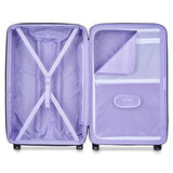 florence by mills Spin Me Away Hardside Expandable Luggage with Spinner Wheels, Lavender, Checked - Large 29 Inch