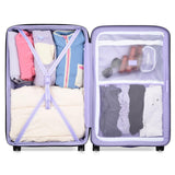 florence by mills Spin Me Away Hardside Expandable Luggage with Spinner Wheels, Lavender, Checked - Large 29 Inch