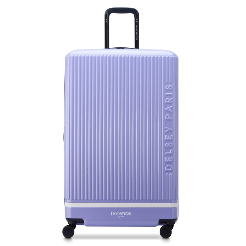 florence by mills Spin Me Away Hardside Expandable Luggage with Spinner Wheels, Lavender, Checked - Large 29 Inch