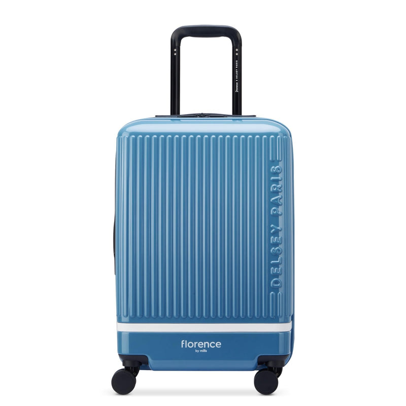 florence by mills Spin Me Away Hardside Expandable Luggage with Spinner Wheels, Zinc Blue, Carry - On 20 Inch